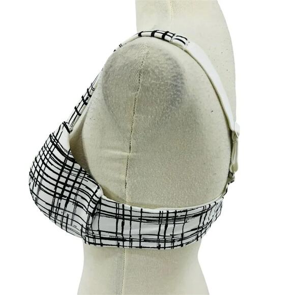 Lane Bryant Cacique True Embrace T-Shirt Bra White Black Lightly Lined 40B - Picture 2 of 9